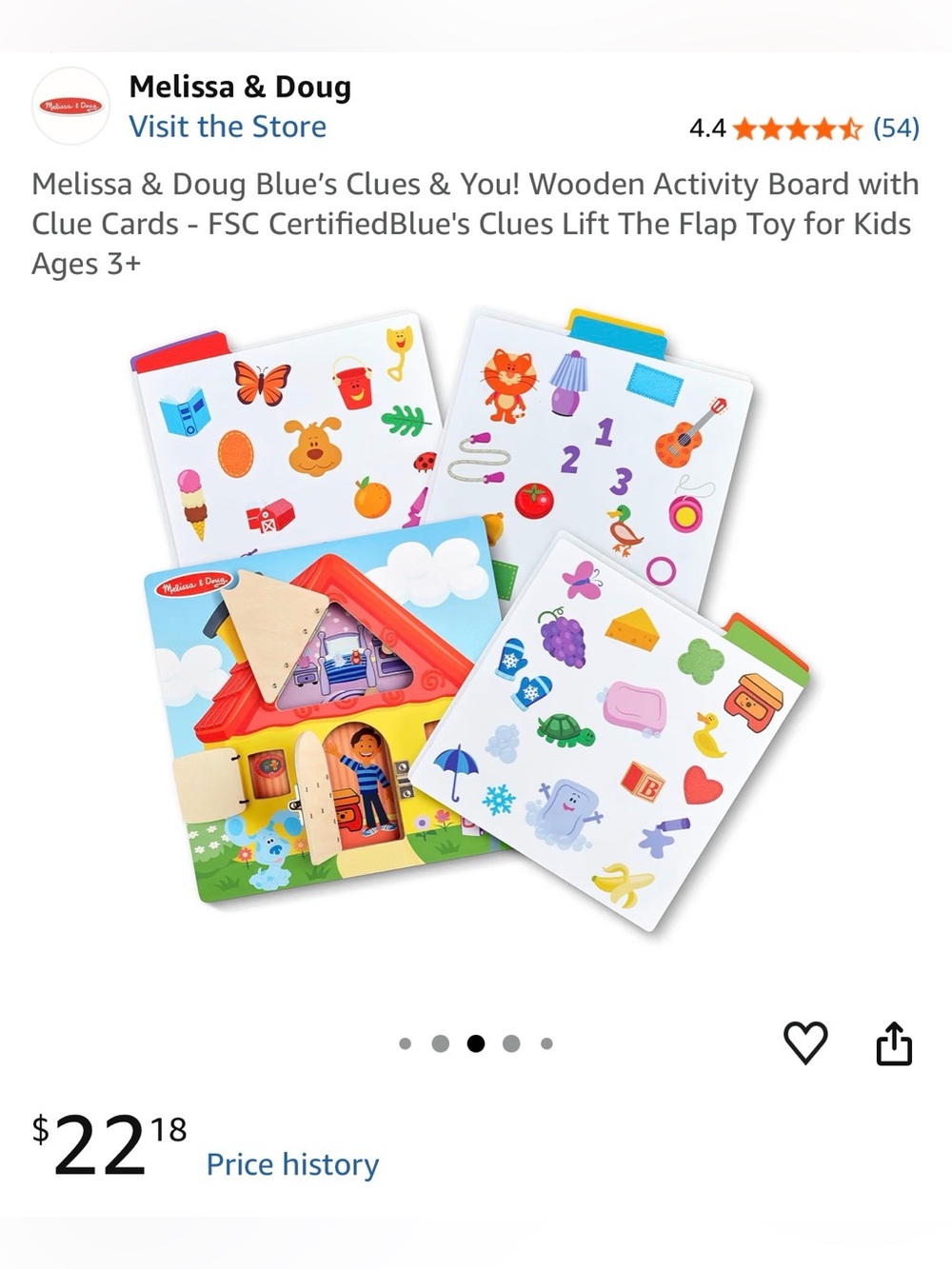 Melissa & Doug Blue's Clues & You! Wooden Activity Board